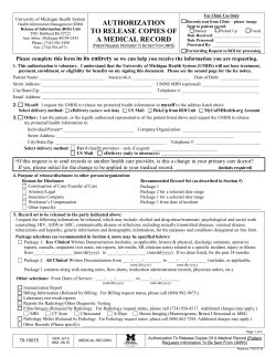 authorization to release copies of a medical record