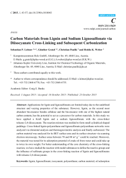 Carbon Materials from Lignin and Sodium Lignosulfonate via