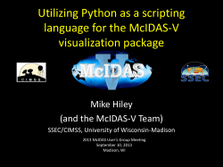 Utilizing Python as a scripting language for the McIDAS