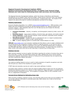 Methods and Tools Used for Estimating Green Jobs and Green Job