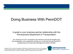 Doing Business with PennDOT - DBE Supportive Services Center