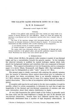 THE GALACTIC RADIO SPECTRUM DOWN TO 19&middot; 7 Mcls By M. M.