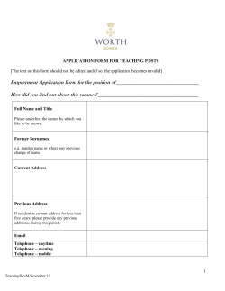 Application form | Word Document