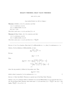 ROLLE`S THEOREM