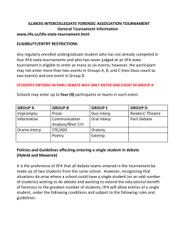 students entered in parli debate may only enter one