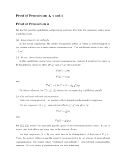 Proof of Propositions 3, 4 and 5 Proof of Proposition 3