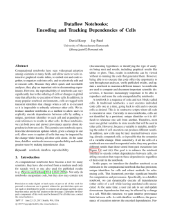 Dataflow Notebooks: Encoding and Tracking Dependencies of Cells