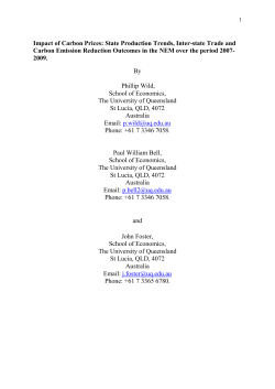 Impact of Carbon Prices: State Production Trends, Inter