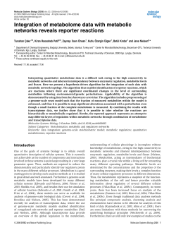 Integration of metabolome data with metabolic networks reveals
