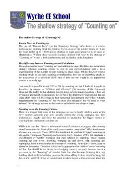 The shallow Strategy of Counting On