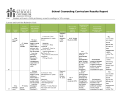 Reading PSSA Goal Curriculum Results Report