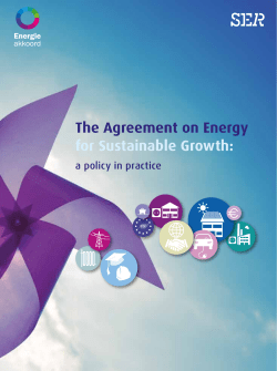 The Agreement on Energy for Sustainable Growth