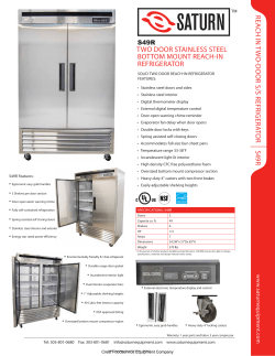 r ea ch in two -doors/sr efr ig er a to r s49r two door stainless steel