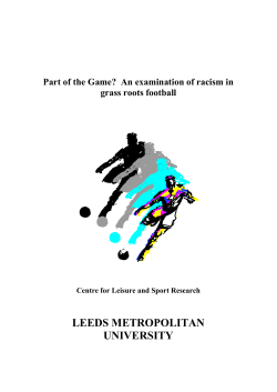 Part of the Game? An examination of the levels of Racism in