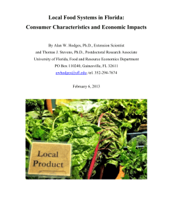Local Food Systems in Florida: Consumer Characteristics and