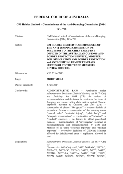 FCA 708 (4 July 2014) (DOCX 208KB) - Anti