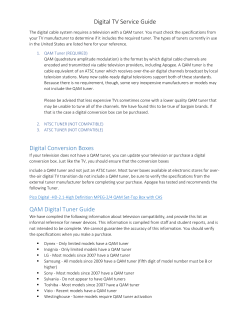 Digital TV Service Guide Digital Conversion Boxes QAM
