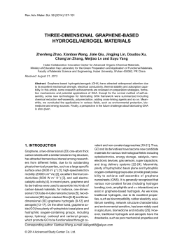 three-dimensional graphene-based hydrogel/aerogel materials