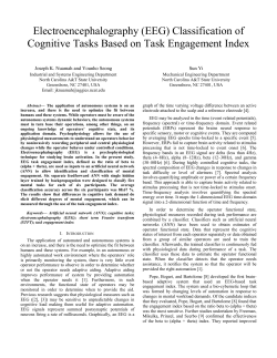 Electroencephalography (EEG) Classification of Cognitive Tasks