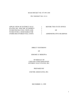 Ethan Frome - PUC Interchange - Public Utility Commission of Texas