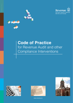 Code of Practice for Revenue Audit and other Compliance