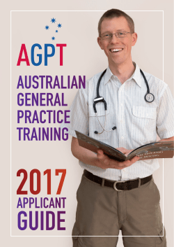 Australian General Practice Training: 2017 Applicant Guide