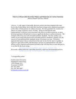 State-Level Environmental Policies and Reductions in Carbon