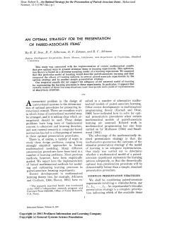 An Optimal Strategy for the Presentation of Paired