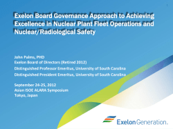 Exelon Nuclear Units Performance Review Functions