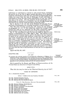 National Security Act of 1947