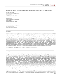 92 blogging trend among malaysian learners: accepting or rejecting?