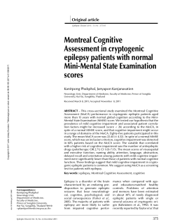 Montreal Cognitive Assessment in cryptogenic epilepsy patients with