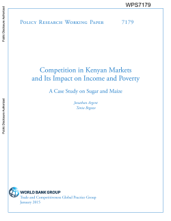 a case study on sugar - World bank documents