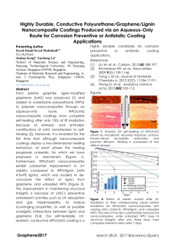 Highly Durable, Conductive Polyurethane/Graphene/Lignin