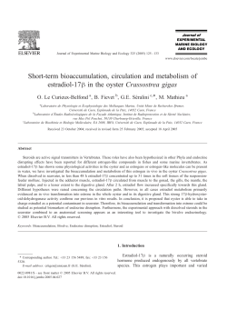 Short-term bioaccumulation, circulation and metabolism of estradiol