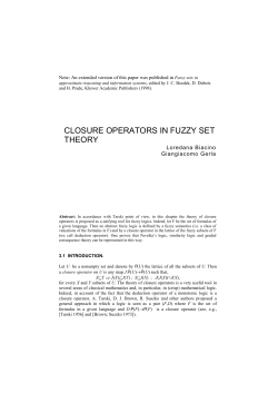 CLOSURE OPERATORS IN FUZZY SET THEORY