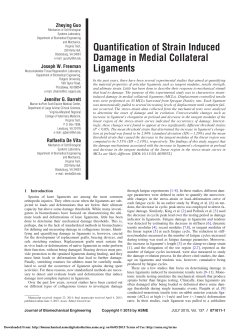 Quantification of Strain Induced Damage in Medial Collateral