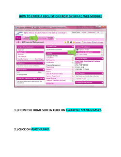how to enter a requistion from skyward web module
