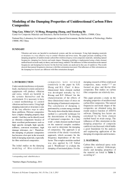 Modeling of the Damping Properties of Unidirectional Carbon Fibre