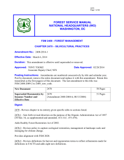 FSM 2470 - USDA Forest Service