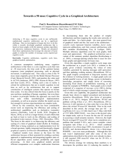 Towards a 50 msec Cognitive Cycle in a Graphical Architecture