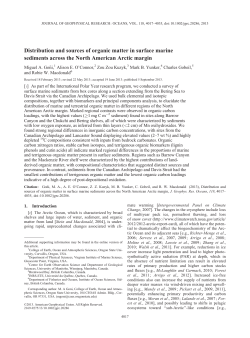 Distribution and sources of organic matter in surface marine