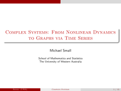 Complex Systems - School of Mathematics and Statistics