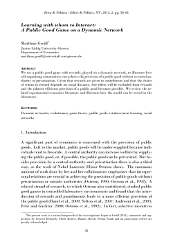 A Public Good Game on a Dynamic Network