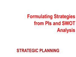 SWOT Analysis And Strategy FOrmulation Pptx