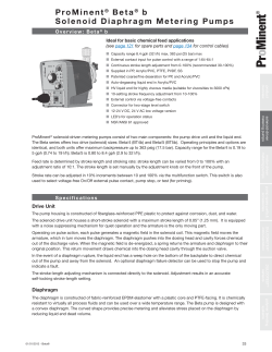 ProMinent&reg; Beta&reg; b Solenoid Diaphragm Metering Pumps