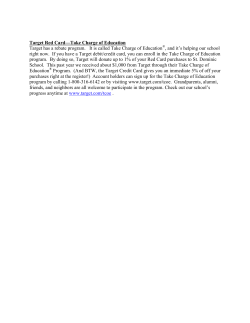 Target Red Card&mdash;Take Charge of Education Target has a rebate