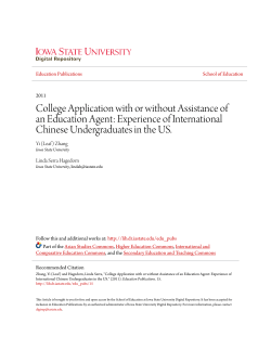 College Application with or without Assistance of an Education Agent