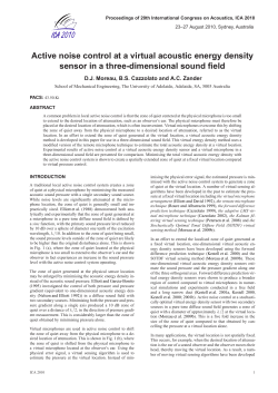Active noise control at a virtual acoustic energy density sensor in a