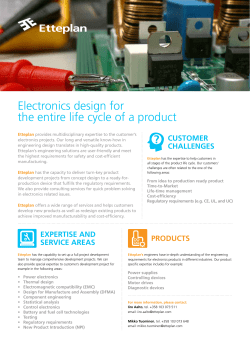 Electronics design for the entire life cycle of a product